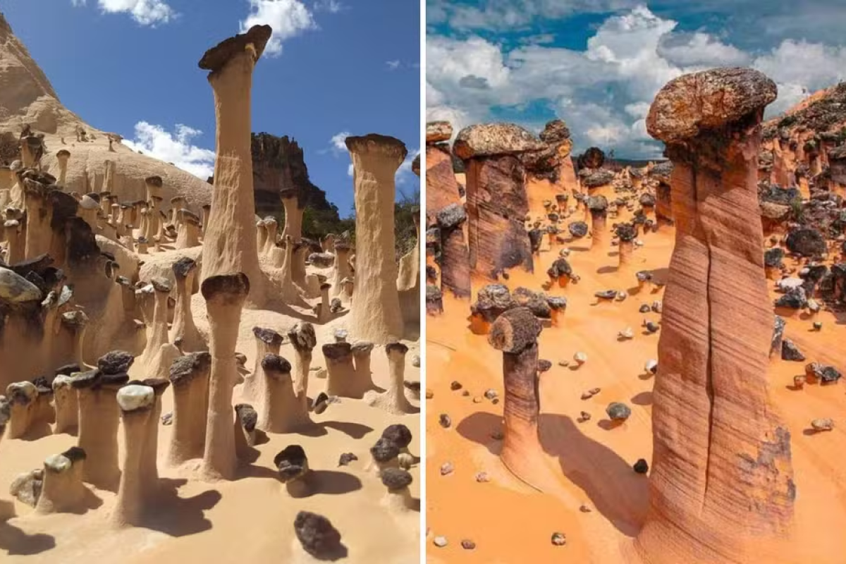 O que são chaminés de fada, fenômeno raro encontrado em Campos Belos-GO