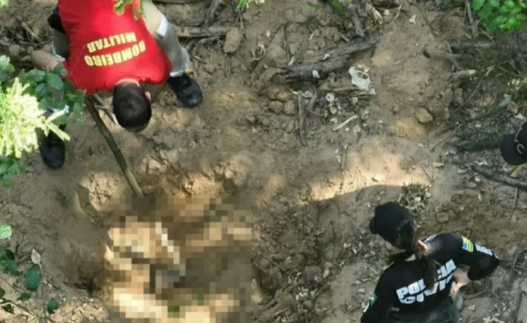 Os três corpos encontrados são de um homem, uma mulher e uma criança, e podem ser da família desaparecida (Divulgação CBMGO)