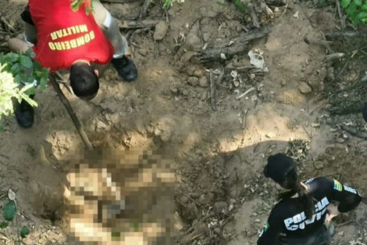 Os três corpos encontrados são de um homem, uma mulher e uma criança, e podem ser da família desaparecida (Divulgação CBMGO)